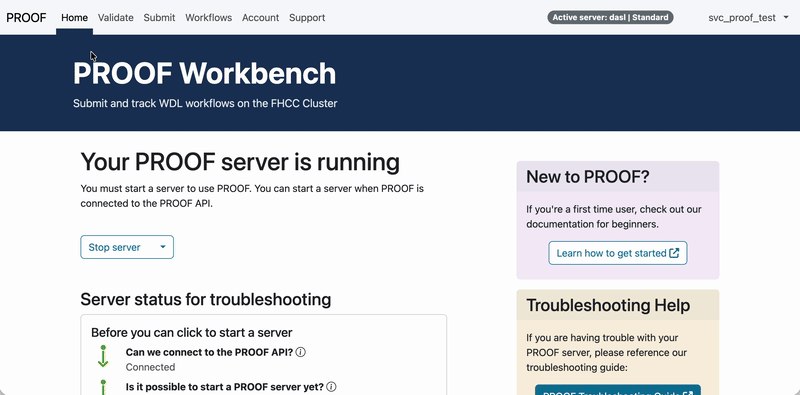 PROOF Workbench demo